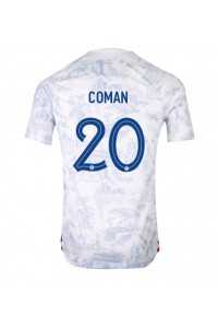 Frankrijk Kingsley Coman #20 Voetbaltruitje Uit tenue WK 2022 Korte Mouw